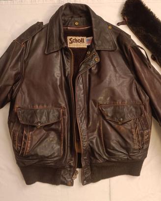 SCHOTT Vintage 80s Giubbotto Aviatore