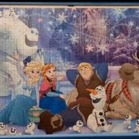 Cornice con puzzle Frozen non incollato