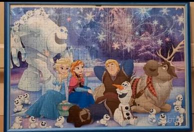 Cornice con puzzle Frozen non incollato