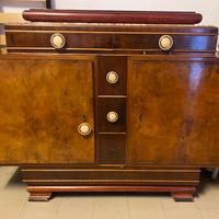 Credenza antica in legno e marmo