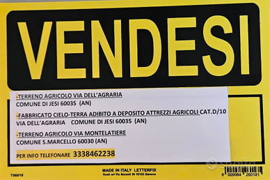 Vendita terreni e fabbricato agricolo