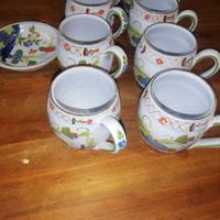 8 tazze ceramiche faenza