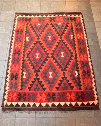 Tappeto Kilim Afghano Maimana 205x155 cm in lana