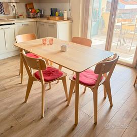 Tavolo IKEA LISABO + 4 sedie LISABO – frassino