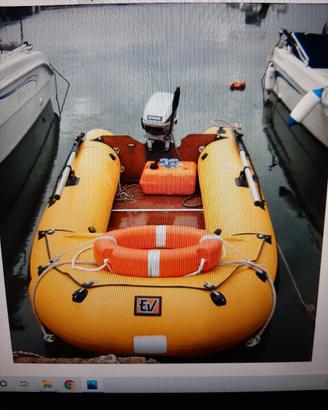 gommone tender con motore abbinato 