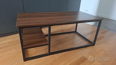 Tavolino in legno e ferro