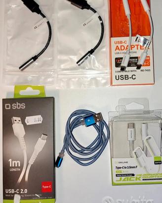 Cavetti Type-C Jack3,5\Usb a TypeC\Cavo Iphone