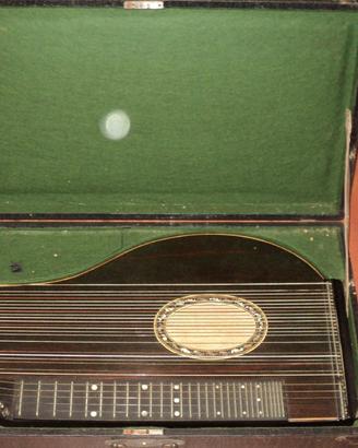 Stumento musicale intarsiato con custodia