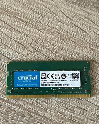 RAM Crucial 8 GB - PC4 - DDR4 - 2400 MHz