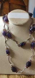 collana lunga di ametista 