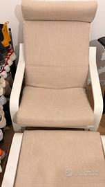 Poltrona IKEA POÄNG con Poggiapiedi