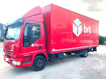 camion iveco eurocargo 80e21 furgone e pedana per 