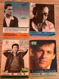 Lorto 4 biglietti cantanti anni 80