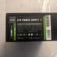 Alimentatore Game Max 500w 80 plus