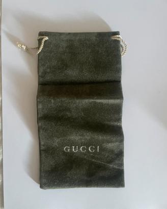 Busta porta occhiali in velluto Gucci