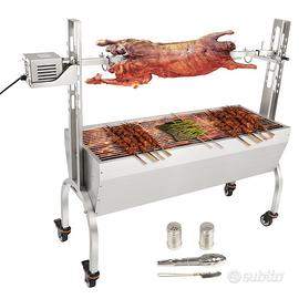 Girarrosto Spiedo Barbecue 50W in Acciaio Inox Man