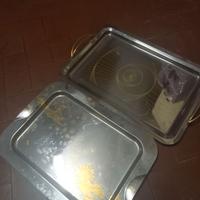 Coppia vassoi acciaio