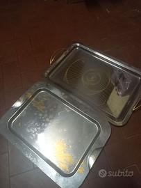 Coppia vassoi acciaio