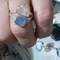 anello tanzanite silver rose quartz