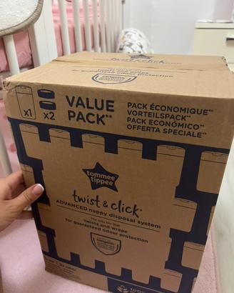 Secchio porta pannolini + 2 ricariche Tommee Tippe