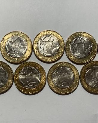 Lotto 9 Monete 1000 Lire con Mappa Errata 1997