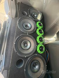 materiale audio woofer, batterie, tweeter…