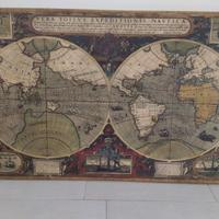 Grande Quadro Tela Mappa antica Mondo