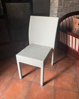 37 Sedie in Rattan sintetico impilabili