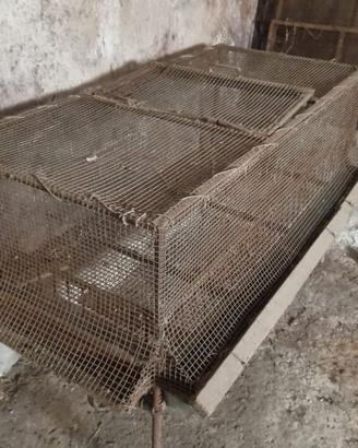 Gabbia per conigli con mangiatoia