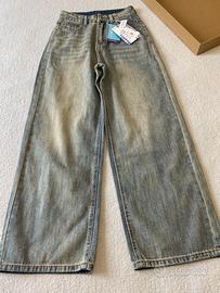 Jeans dritti a vita alta vintage da donna