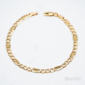 Bracciale uomo in oro giallo 9 kt classico S.86
