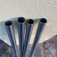 4 tubi in acciaio da 1 metro