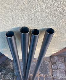4 tubi in acciaio da 1 metro