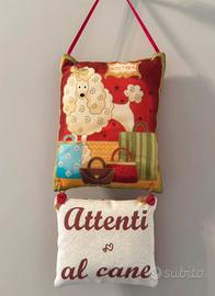 Decorazione handmade “Attenti al cane”
