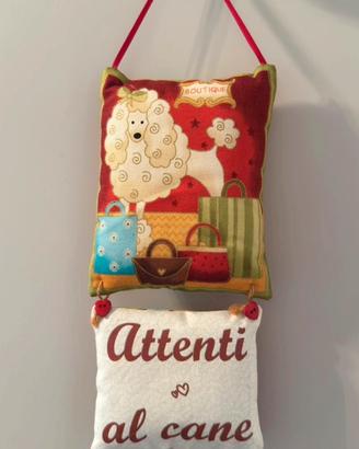 Decorazione handmade “Attenti al cane”