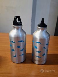 2 borracce 250 ml in latta stampe animali marini