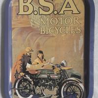 VECCHIO VASSOIO MOTO BSA MOTOR BICYCLES  VINTAGE