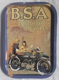 VECCHIO VASSOIO MOTO BSA MOTOR BICYCLES  VINTAGE