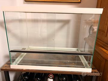 Terrario in vetro con ante scorrevoli