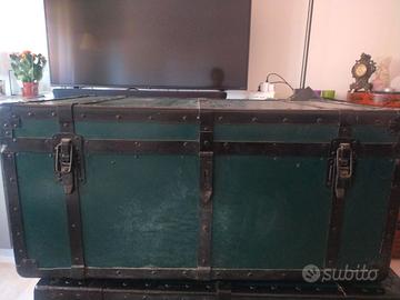 Baule metallo e legno L90*p52*h40