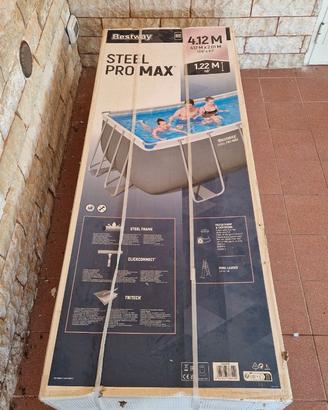 Piscina da esterno 4 x 2 metri con accessori