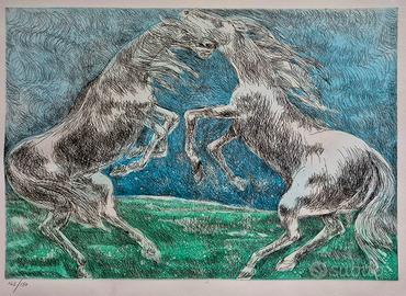 quadro incorniciato del pittore Fazzini
