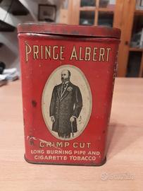 Scatola latta Prince Albert Crimp Cut Burning Pipe