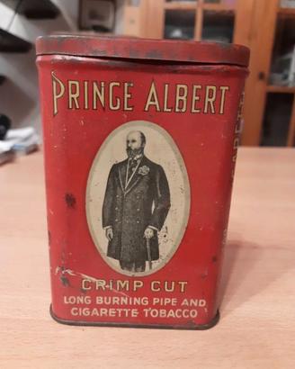 Scatola latta Prince Albert Crimp Cut Burning Pipe