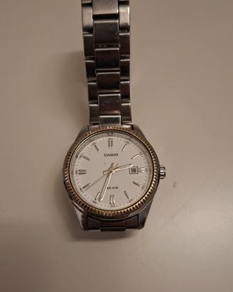 casio donna acciaio ghiera oro BATTERIA  NUOVA