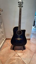 Chitarra Eko NXT D CW EQ Blu + Custodia 