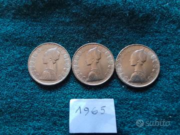 3 monete 500 lire argento caravelle del 1965