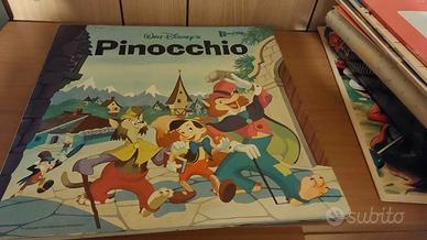 libro tridimensionale con lp anni 60 pinocchio