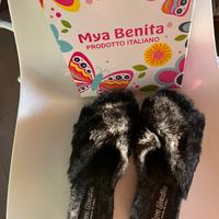 Ciabattina da donna in eco fur MYA BENDITA