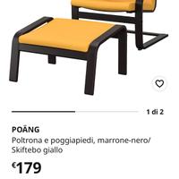 poltrona Ikea Poang e poggiapiedi